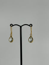 Load image into Gallery viewer, Green Amethyst 14ct Gold Maya Shepherd Hook Earrings