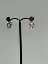 Load image into Gallery viewer, Red Garnet &amp; Green Amethyst 14ct Gold Louise Drop Earrings