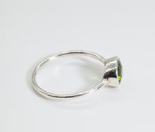 Load image into Gallery viewer, Dark Green Tourmaline Silver Side Mounted Oval Cut Ring (1.33ct)