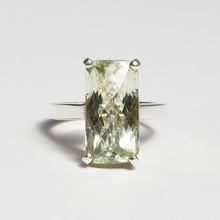 Load image into Gallery viewer, Green Amethyst Silver Cushion Cut Rings (6.38ct - 18.31ct)