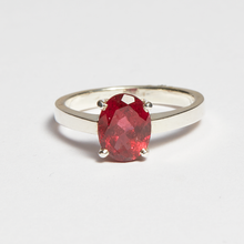 Load image into Gallery viewer, Red Garnet Silver Round Cut Ring (2.25ct - 10.6ct)