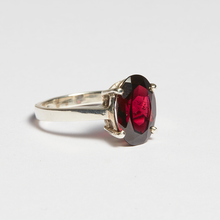 Load image into Gallery viewer, Red Garnet Silver Round Cut Ring (2.25ct - 10.6ct)