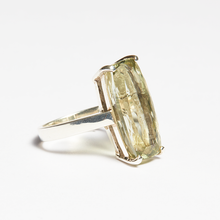 Load image into Gallery viewer, Green Amethyst Silver Cushion Cut Rings (6.38ct - 18.31ct)