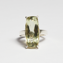 Load image into Gallery viewer, Green Amethyst Silver Cushion Cut Rings (6.38ct - 18.31ct)