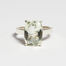 Load image into Gallery viewer, Green Amethyst Silver Cushion Cut Rings (6.38ct - 18.31ct)