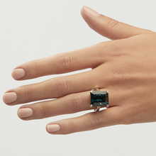 Load image into Gallery viewer, London Blue Topaz Silver Emerald Cut Ring (8.90ct - 15.62ct)